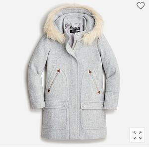 J Crew chateau Italian wool coat grey